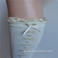 Dreamy White Lace Nylon Embroidered Princess High Socks